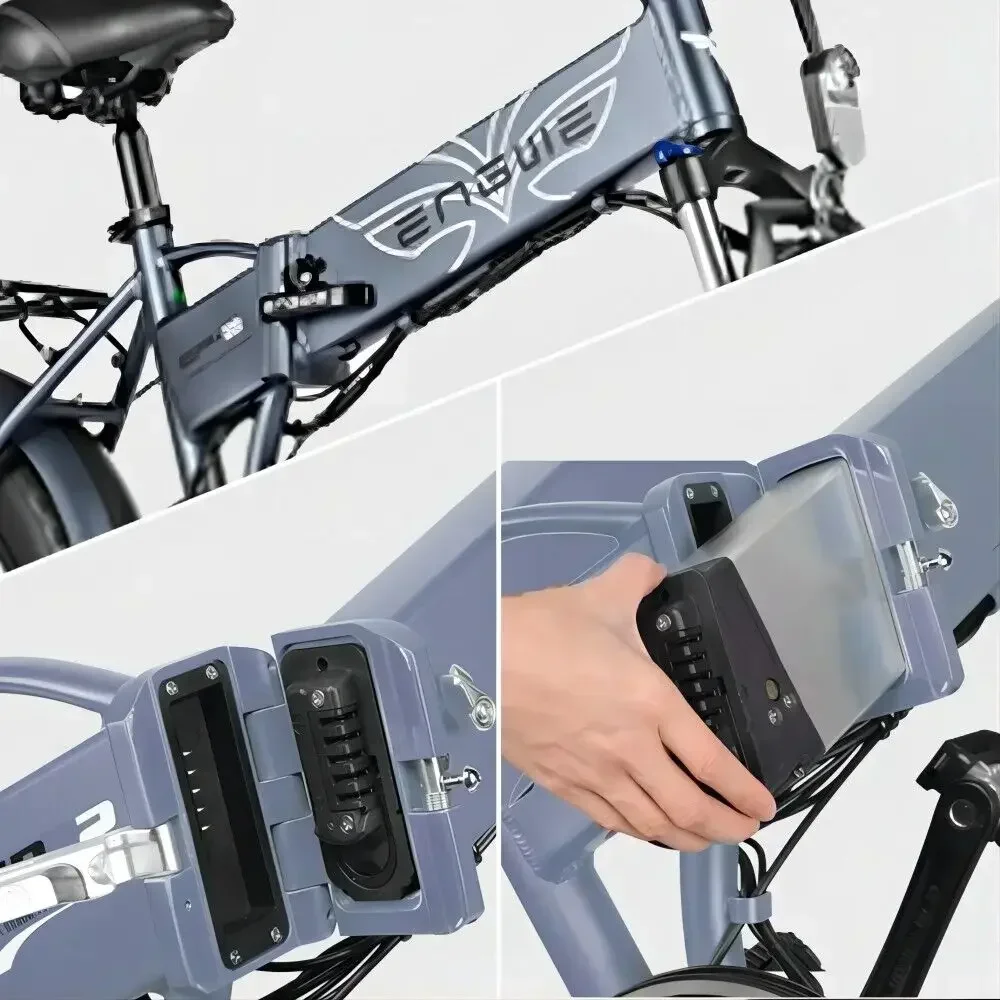 Rechargeable Battery 48V 10Ah 12Ah 14Ah for Folding  Bicycle, Compatible with Samebike 20LVXD 750W,  Lithium Pack with Charger