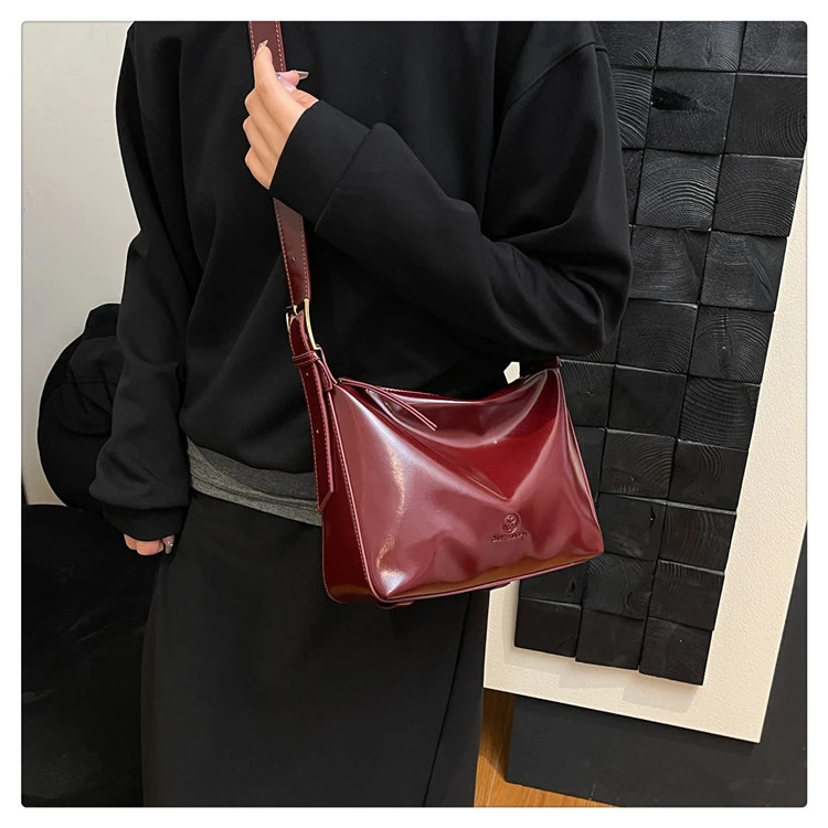 

Ladies Leather Shoulder Bag Handbag Featuring Gold Hardware and Classic Design From Luxury Brand Collection
