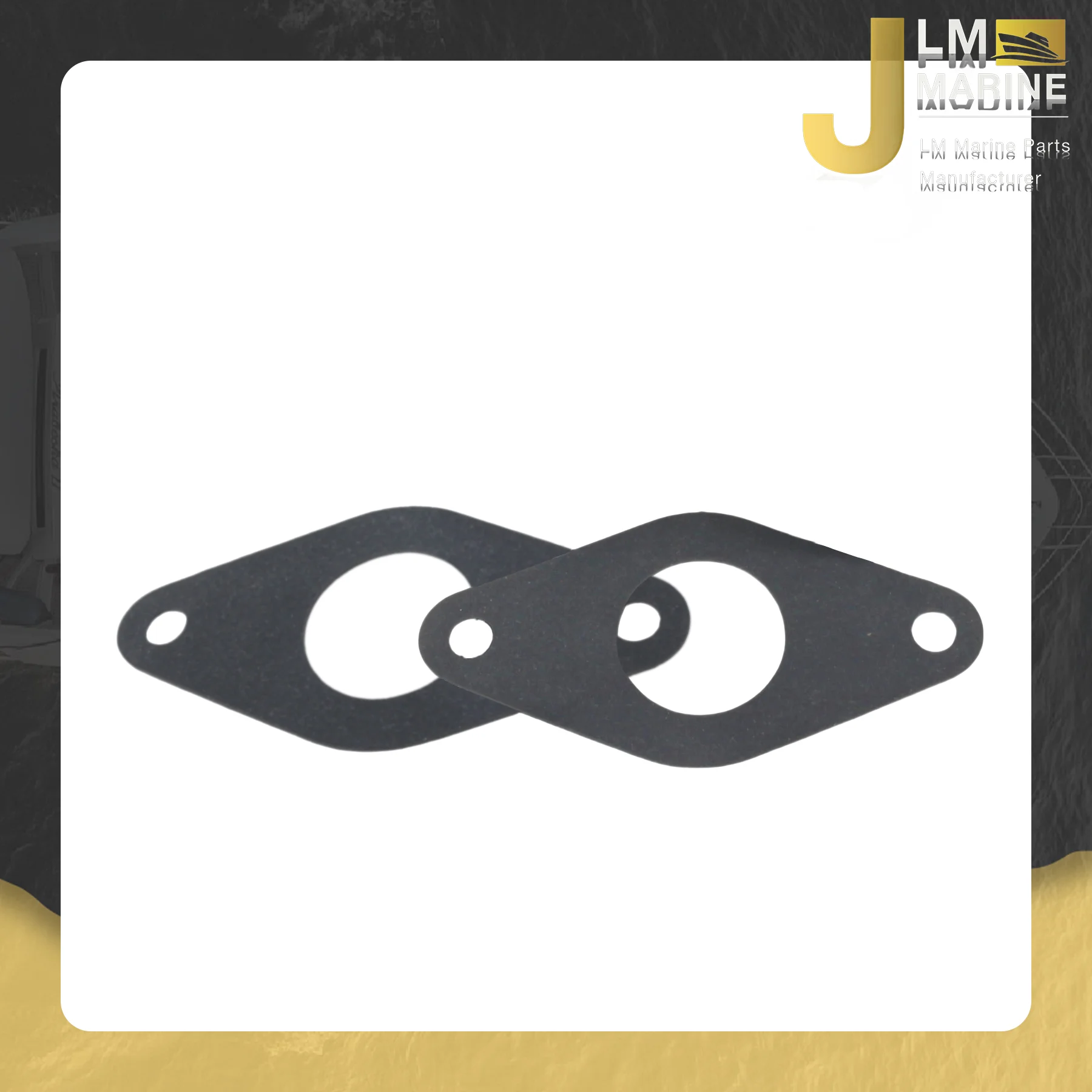 JLM Marine Outboard Carb Carburetor Gasket for Yamaha  4 Stroke F9.9 F15  2 Stroke T9.9 Boat Motor 66M-13646-00