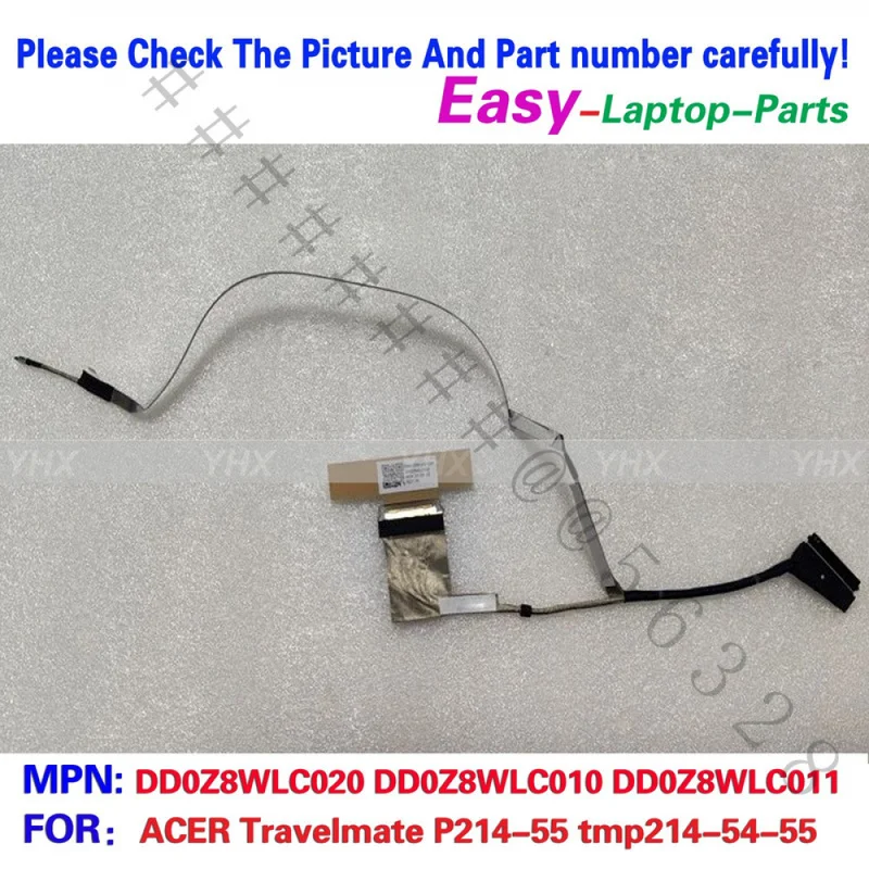 AS+New EDP Screen Cable For ACER Travelmate P214‑55 tmp214‑54‑55 Laptop LCD Display Flex Cable P/N:DD0Z8WLC020/010/011 Replaceme