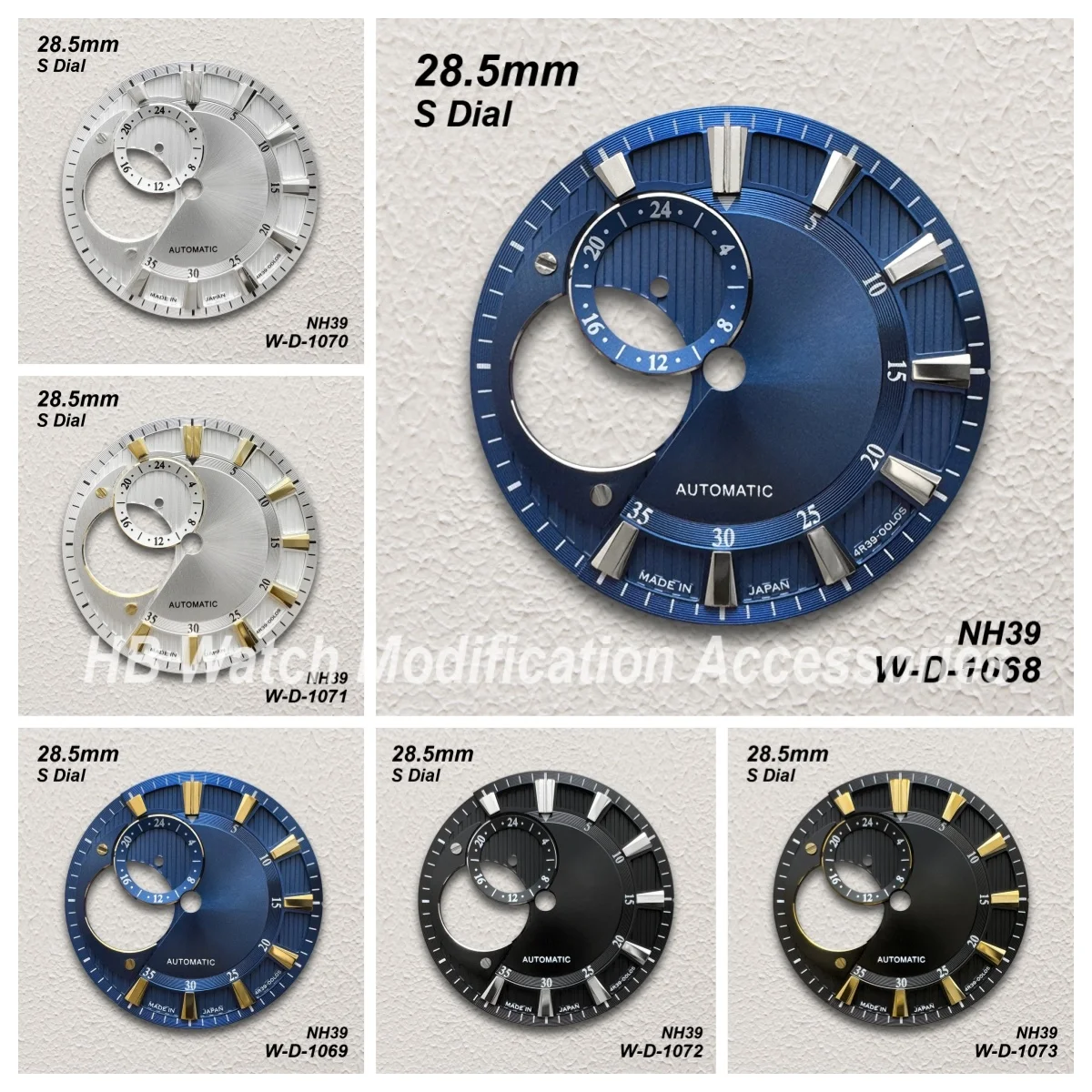 

28.5mm S Logo Dial Fit NH39 Movement High-Quality Hollow Out Sunray Watch Modification Accessories