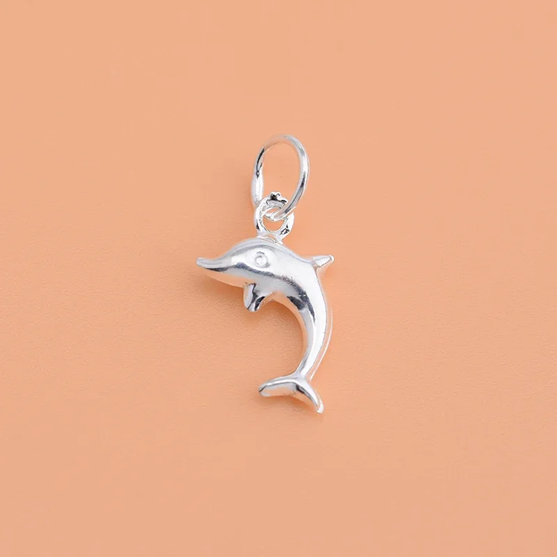 S925 sterling silver bracelet production accessories handmade diy jewelry string beads material small dolphin pendant