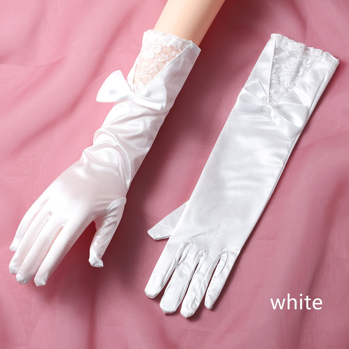 Gants de mariage à nœud blanc pour femmes, Gants pour patients, Nobles, MMobescale, Convient pour la fête de Rh