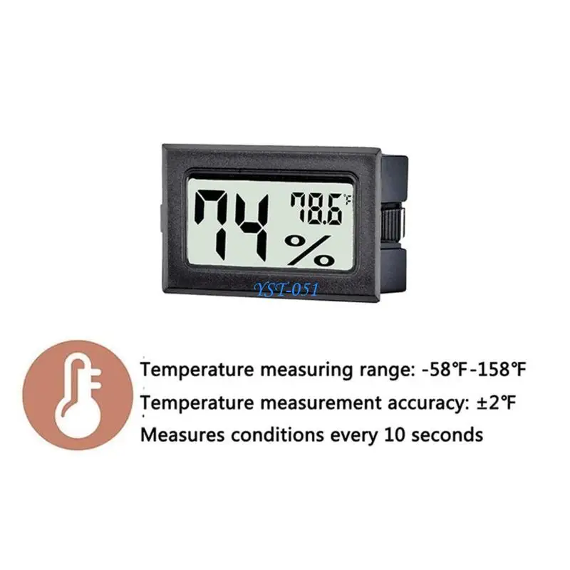 

E15A Upgragded Mini Digital Hygrometer Thermometer LCD Display Temperature Thermometers for Greenhouse Office Home