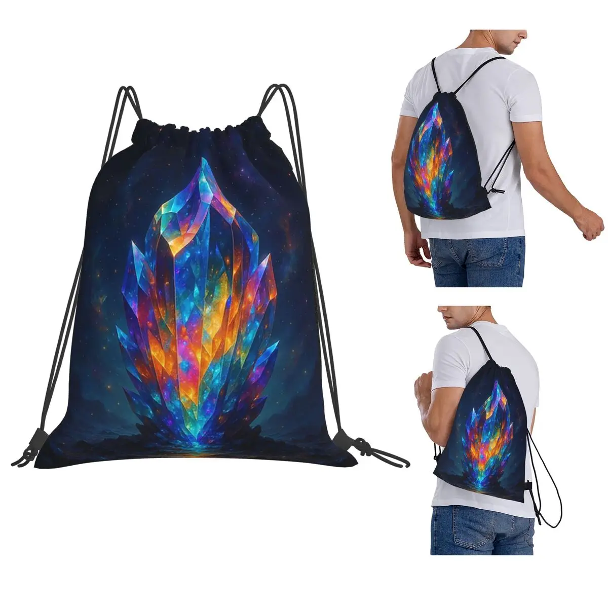

Heart Of The Cosmos Backpacks Fashion Drawstring Bundle Pocket Sports Bag Book Bags for Travel Students