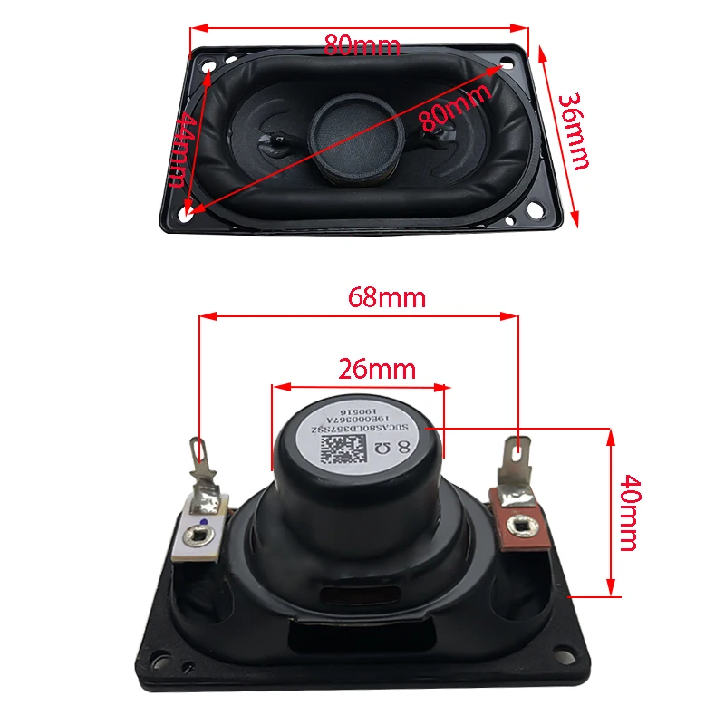 ミッドウーファー-オーディオスピーカードライバー,80x44mm, 1.75インチロングストローク,ベースウーファー,jbl用ホームシアタースピーカー,8オーム,15w,2個
