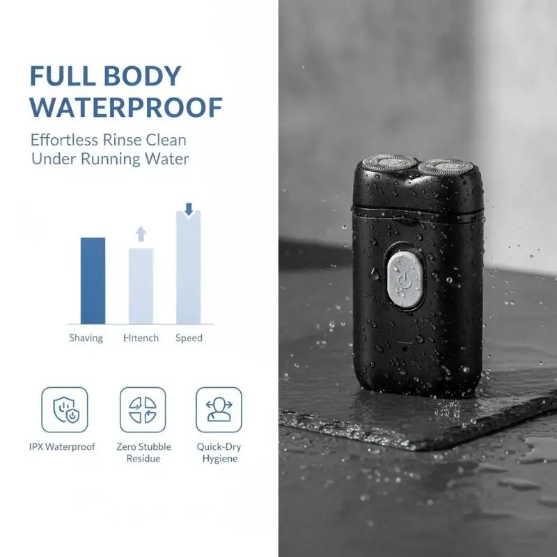 Men's Double-Headed Electric Shaver Portable USB Charging Multi-Functional Rechargeable Travel Friendly Grooming Kit