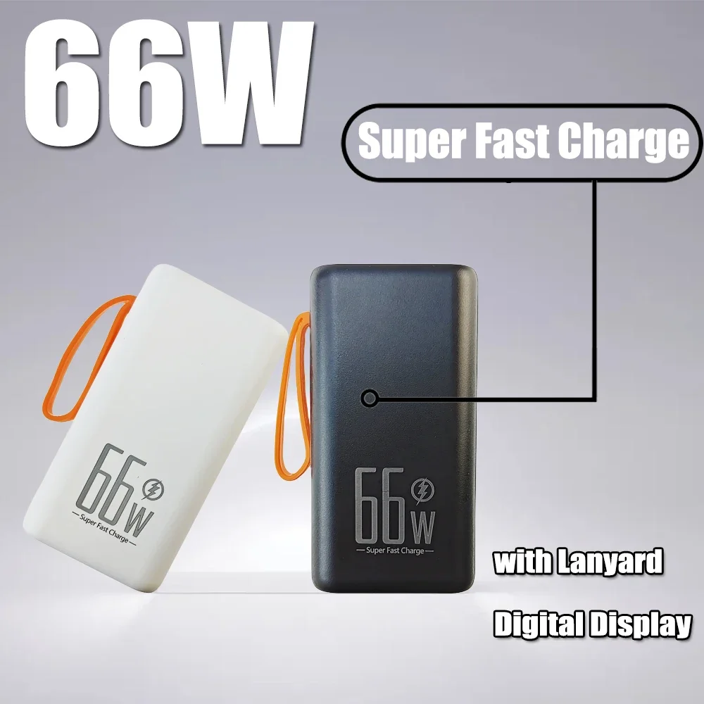 for Huawei Mate40 P50 iPhone 14 13 Xiaomi Portable Powerbank Power Bank 66W 10Ah  Super Fast Charging External Battey Charger