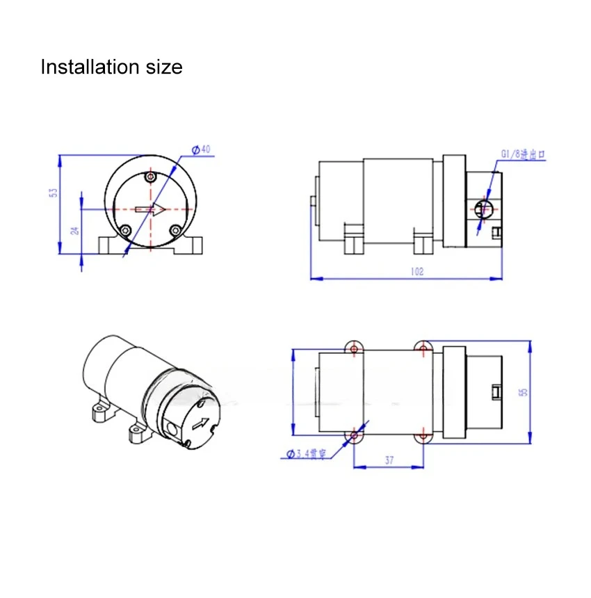 Metering Pump Low Flow Micro Gear  Water Metering  24V  025 Filling Vending Machine Self-priming  Filling