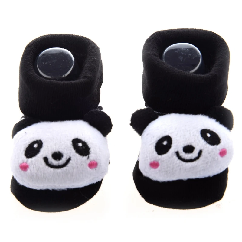 

X18A-4X Panda - Irresistibly Cute Baby Boy Girl 3D Bootie Socks Anti / Non Slip 0-12 Months