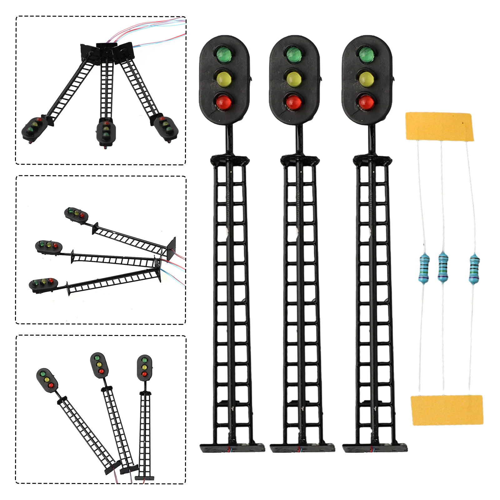 Model Railway Signal Light Railway Signal Light 3/12 VOLT DC Pre Wired LED Railway Signal Lights 3X 00 Model Railway