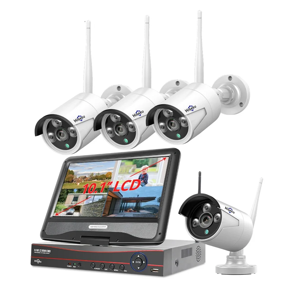 Wholesale 10 Inch LCD  Nvr Kit Outdoor Cctv Wifi Home Camera Security System Wireless