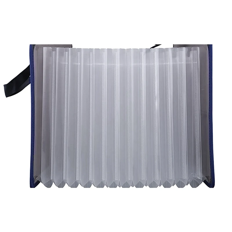 13 Pockets Expander File Folder Document Organizer with Handle A4 Size Capacity Accordion File Organizer Dark Blue-DTA9