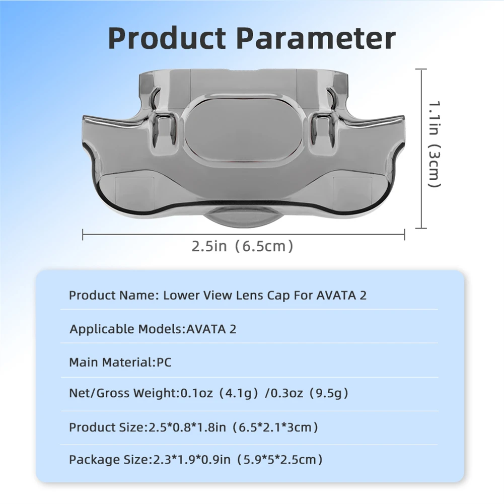Gimbal Protector Cover Camera Lens Cap Compatible For AVATA 2 Drone Accessories Transparent Lens Cover Dust-proof Cap Protector