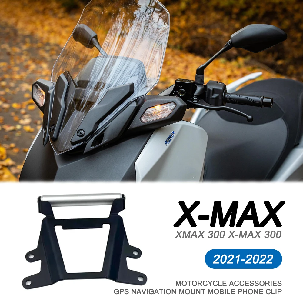 

Motorcycle Accessories GPS Navigation Mount Mobile Phone Clip For Yamaha XMAX300 XMAX 300 X-MAX 300 2021-2022