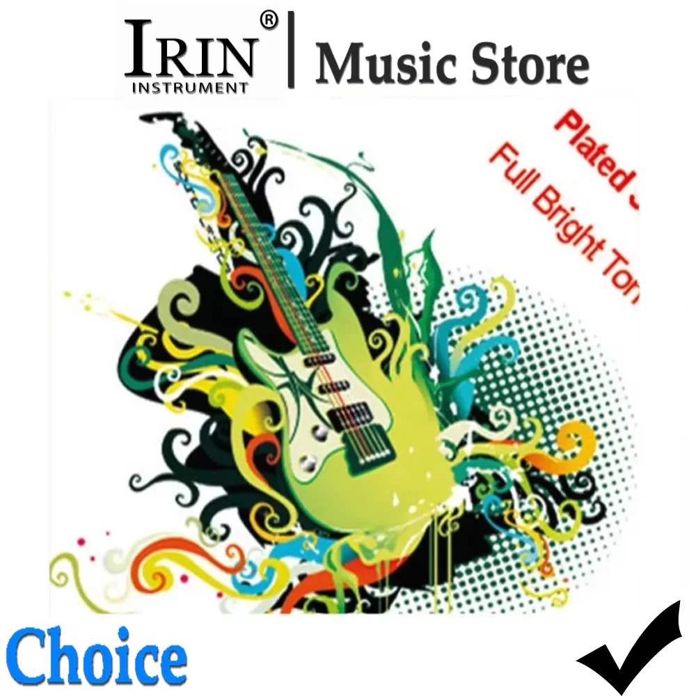 IRIN E103 Electric Guitar Strings Metal Rock Nickel Wound String High Quality Colourful Guitar Strings Musical Instrument