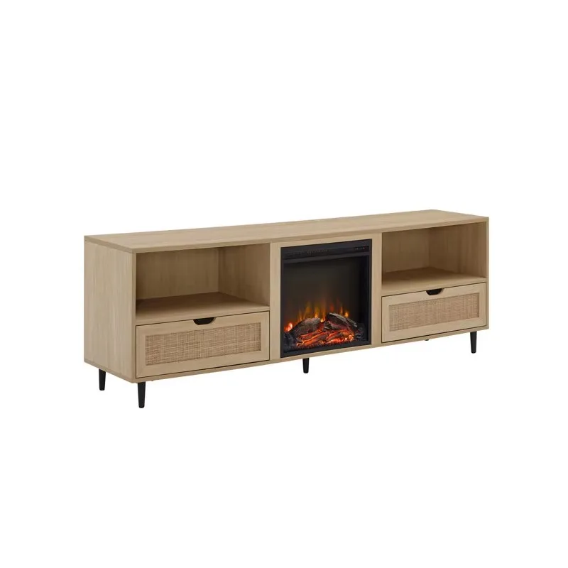 Muebles de salón de madera baratos, simples, multifuncionales, de alta calidad, con cajones de almacenamiento, soporte de TV para chimenea para sala de estar