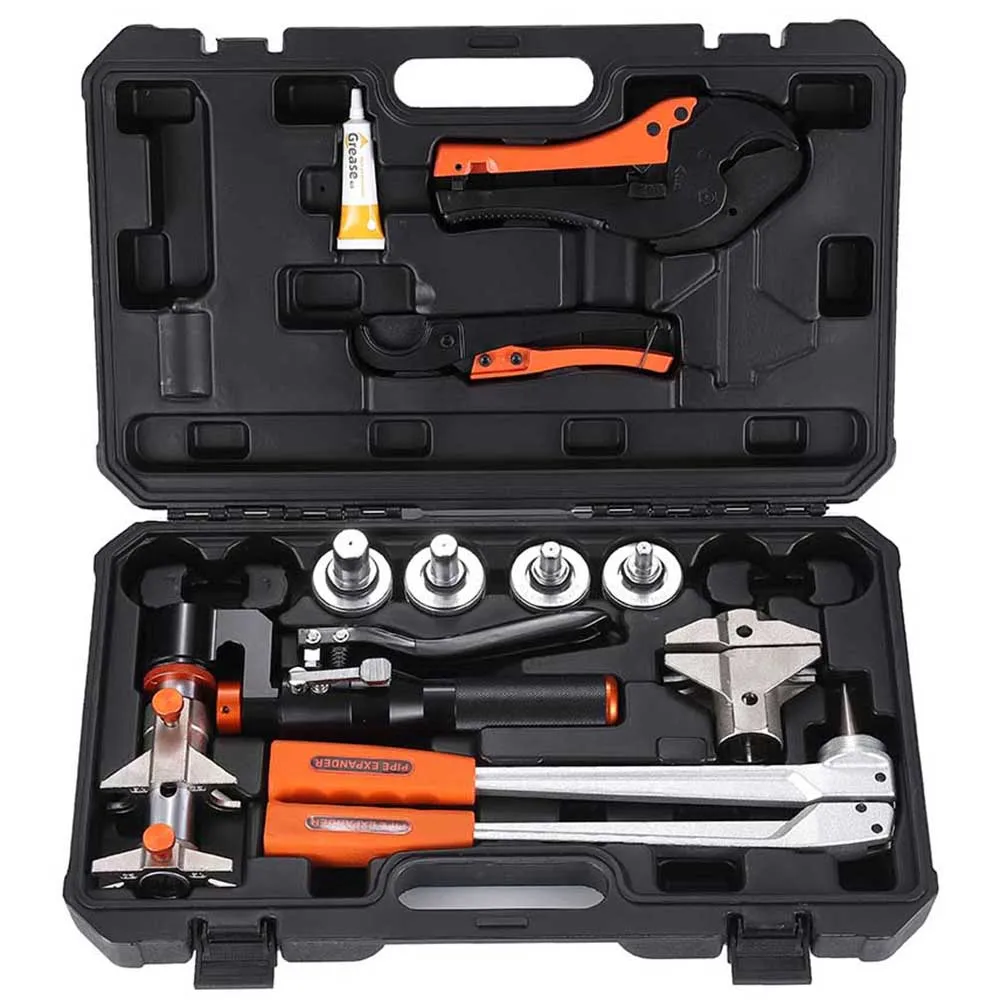 Tube Expander Tube Swaging Tool Kit and Pipe connection hydraulic slider,with Progress Crimpers Pressing Pliers