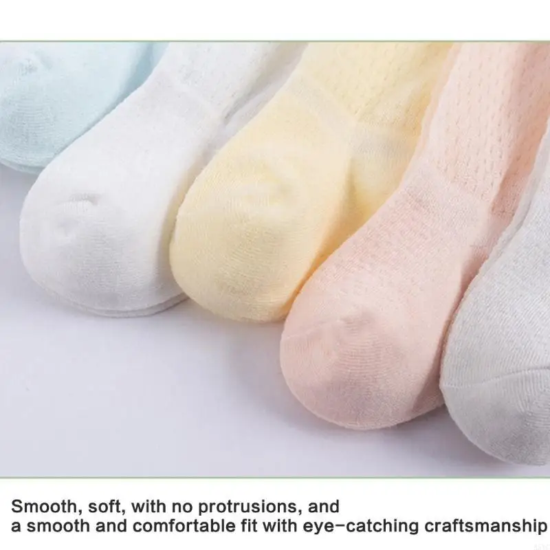 A5YC Infants Toddlers Knee High Socks Embroidery Strawberry Socks Hollow Stockings