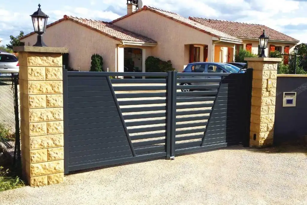 Customization Modern Simple House Decoration Privacy Pedestrian Sliding Gate Design Driveway Automatic Driveway Hidden Gate