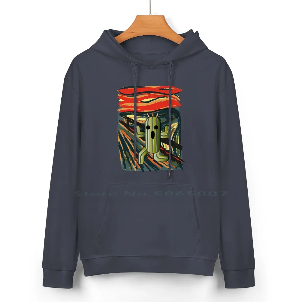 The Cactilion Scream Pure Cotton Hoodie Sweater 24 Colors Chew The Scream Cactilion Cactus Plant Final Fantasy Videogame Video