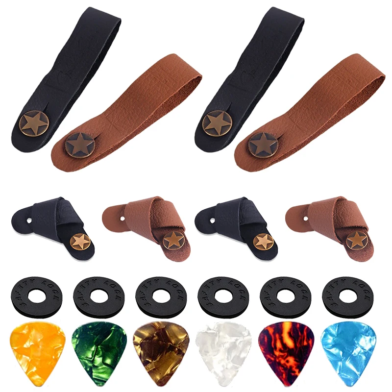 Guitar neck, headband, leather shoulder strap, anti slip lock buckle, folk song, classical bass, ukulele universal HY