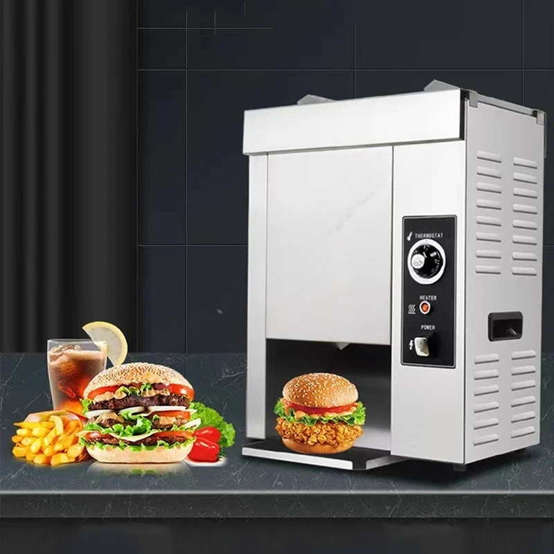 Conveyor Chain Toaster Hamburger BunToaster Machine Multifunctional Vertical Contact Toaster Hamburger Shop