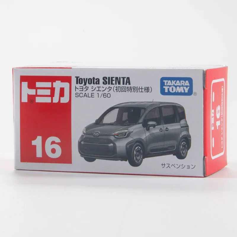 TAKARA TOMY TOMICA 1:64 model ze stopu odlewanego ciśnieniowo pierwsza edycja czerwono-białe pudełko nr.Toyota Race 16, to prezent na Dzień Dziecka.