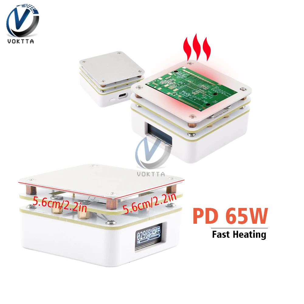 PD 65W Mini Hot Plate Adjustable Constant Temperature Preheater Rework Station Heating Plate Preheating Platform Repair Tools