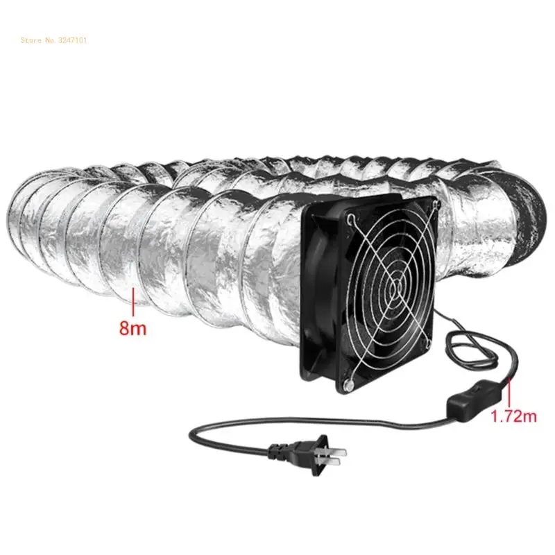 Efficient Ventilation Vent Exhaust Hose Fan for Kitchen Hood and Appliance Dropship