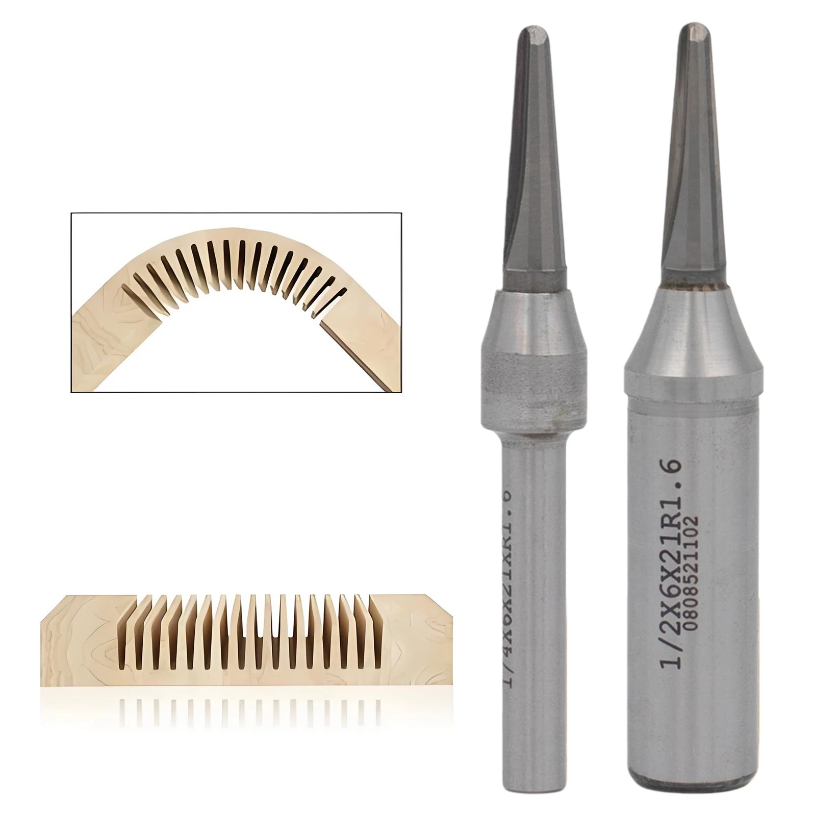 

Metal Woodworking Milling Cutter Precise Grooving Capability with 6.35mm/12.7mm Shank for Wood Bending Circular Groove Milling
