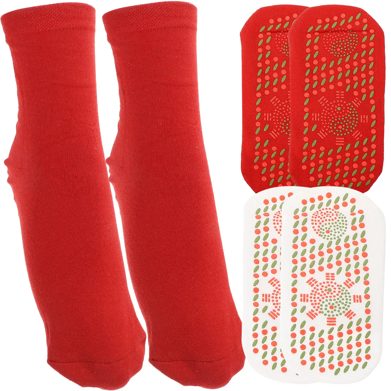 

3 пары термосоков с самонагревом для мужчин, зимние теплые массажные носки для улучшения кровообращения и расслабления ног, нескользящие, эластичные, моющиеся, для катания на лыжах