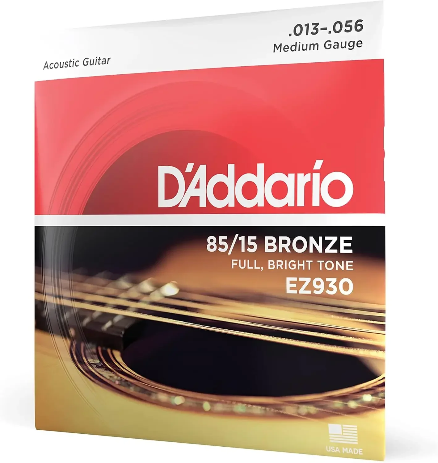 EZ930 13-56Music Accessory 85/15 Bronze Acoustic Guitar Strings For 6Strings Rich Tone Bright Sound Best Choice For Music Lovers