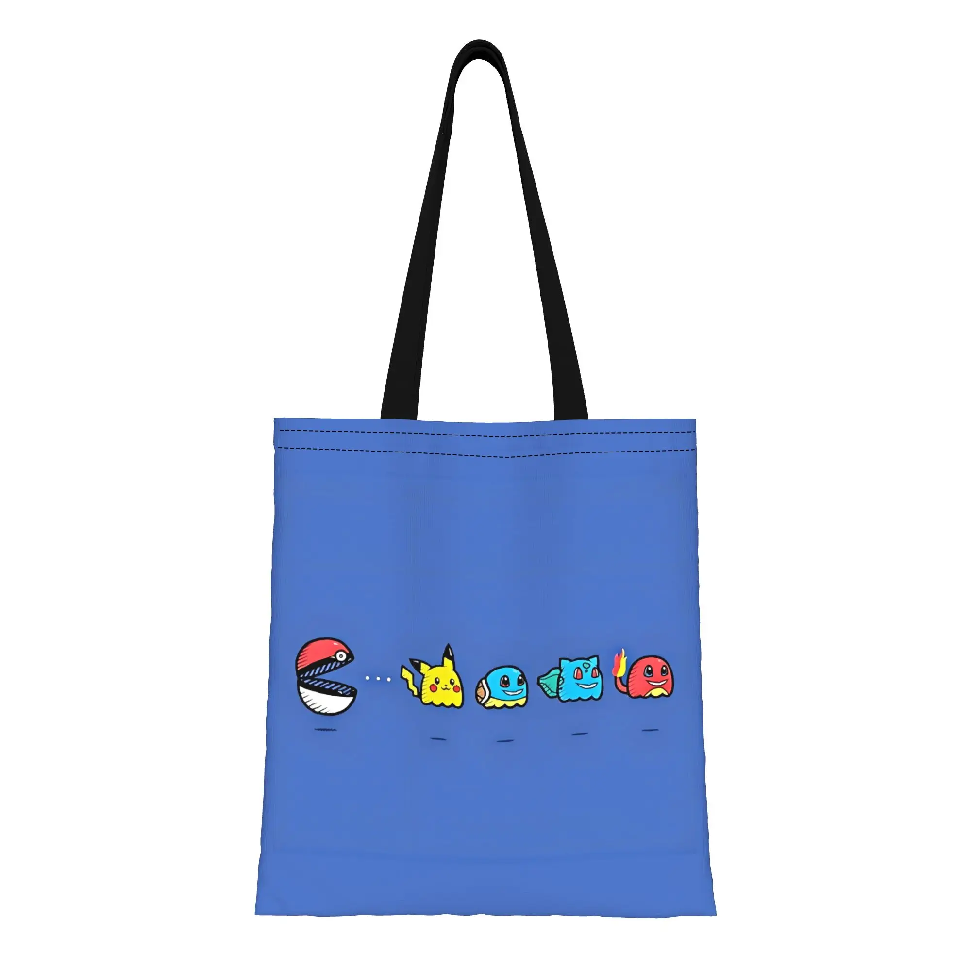 

Starter 3 Pokemon Canvas Tote Bag Perfect for Shopping Women's Top-Handle Bags