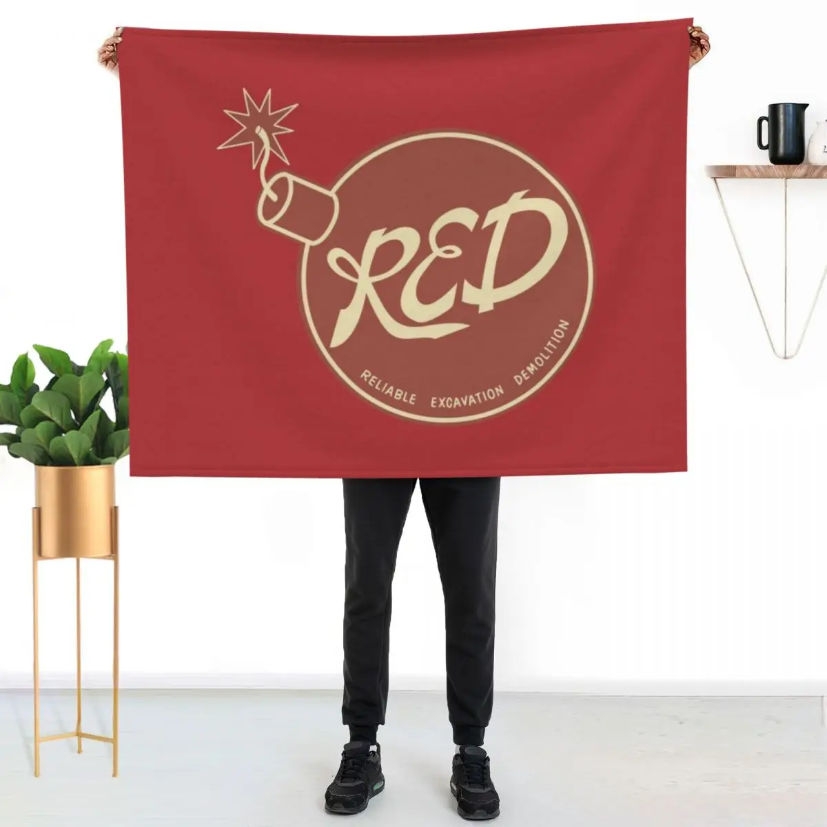 RED (Reliable Excavation Demolition) Throw Blanket Giant Sofa Weighted Kid'S Hair Plush Multi-Purpose Blankets