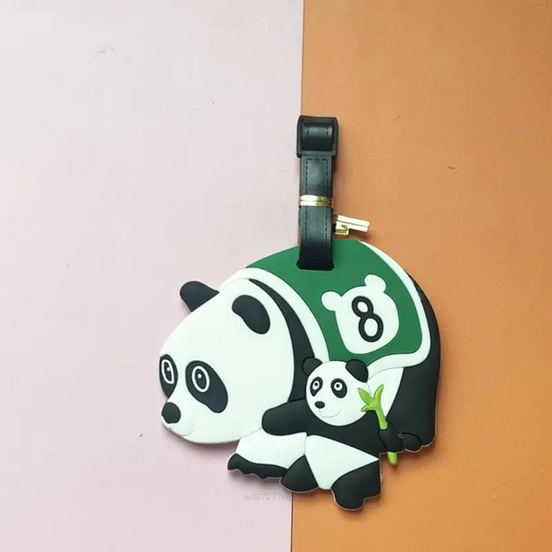 X5XA Cartoon Pattern Luggage Label with Name Address Card Suitcase Baggage Label