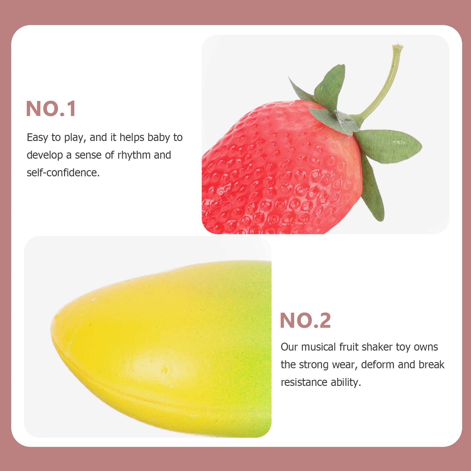 

3 Pcs Toys for Babies Fruit Sand Tube Music Instruments Early Educational Child