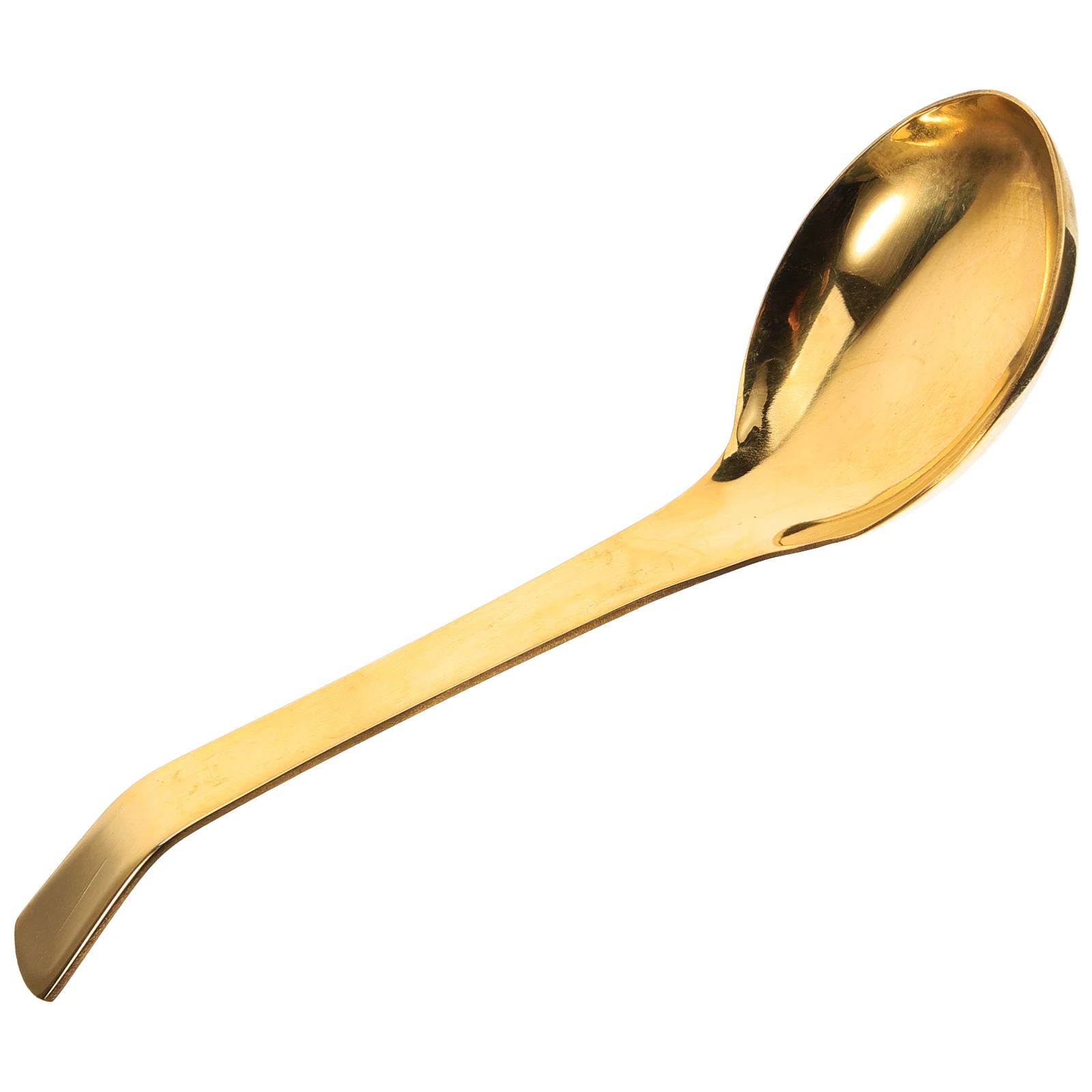 

Thickened Long-handled Soup Spoon Brass Material Kitchen Restaurant Hotel Canteen Metal Cooking Utensils Ergonomic