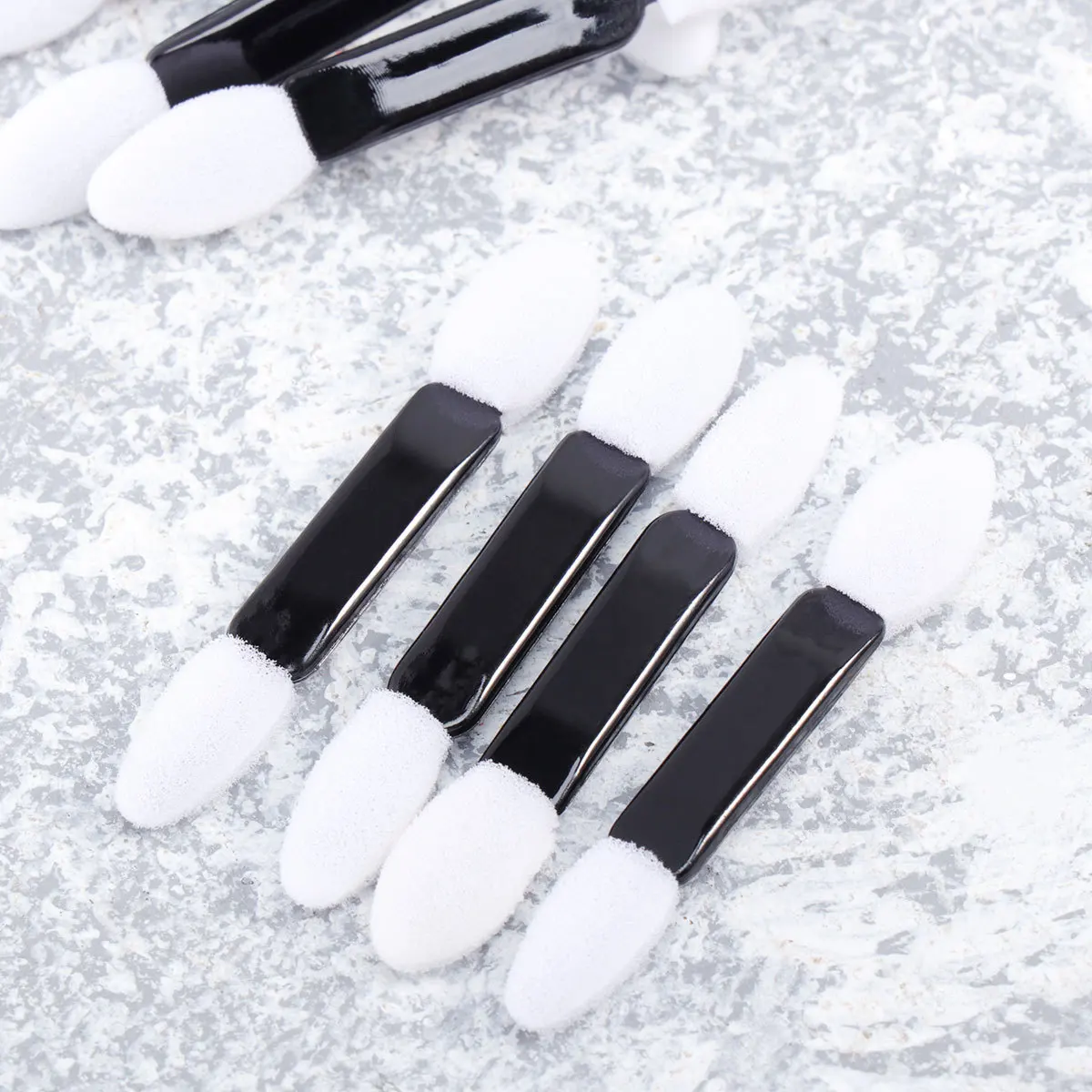 100 pièces double extrémité fard à paupières brosse voyage maquillage brosse ensemble pour femmes filles pointe ovale Eyeliner applicateur trousse à outils pinceaux pour les yeux