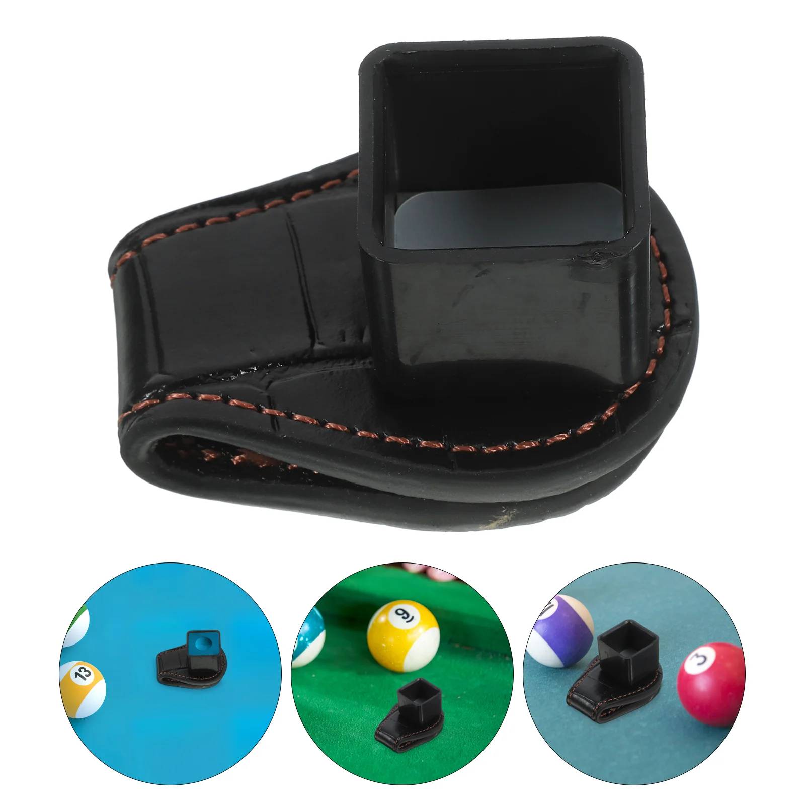 

Storage Box Billiard Accessory Chocolate Snooker Cue Chalk Holder Tool Portable Pool Tools Supply