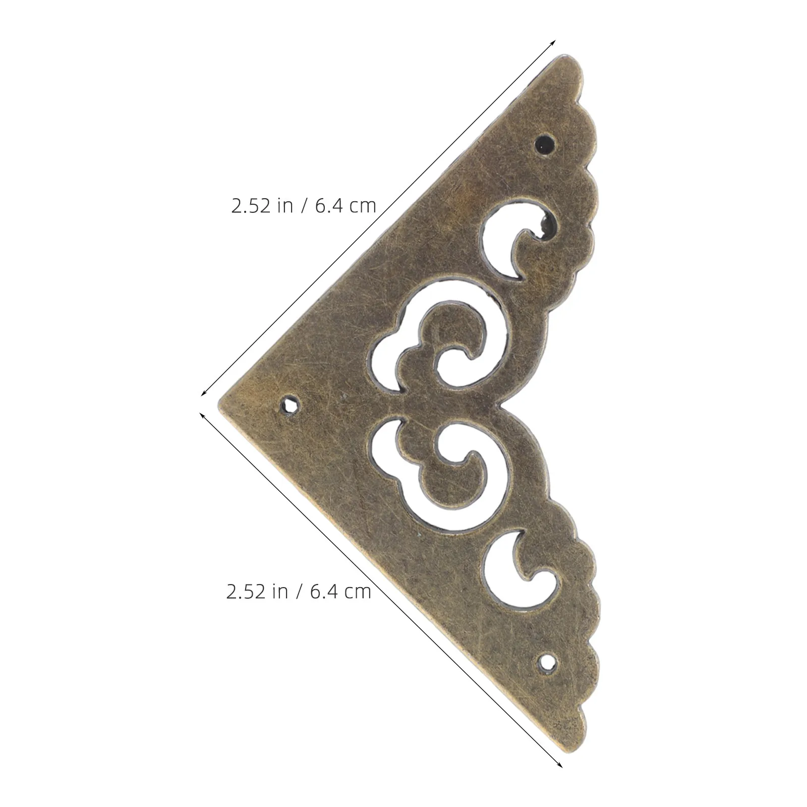 12Pcs European Style Bronze Corners Decorative Metal Ornamental Corner Protectors Furniture Box Edges Vintage Hardware