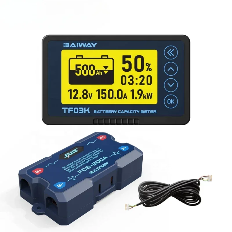 

Universal Car Acid Lead Lithium Battery monitor Charge discharge battery Capacity Indicator meter tester baiway TF03KH FCS200A