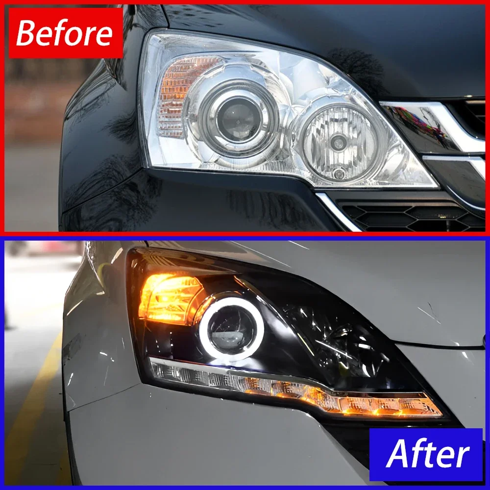 High Quality for Honda for CR-V 2007-2011 Auto LED Headlights New Car Front Lamps Assembly High 6500k Projector Lens Tool Access