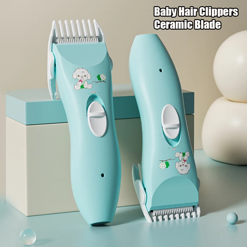 Ceramic Blade Baby Hair Clipper With Rechargeable Quiet Hair Trimmer For Boys Girls Waterproof Baby Hair Cutting Machine