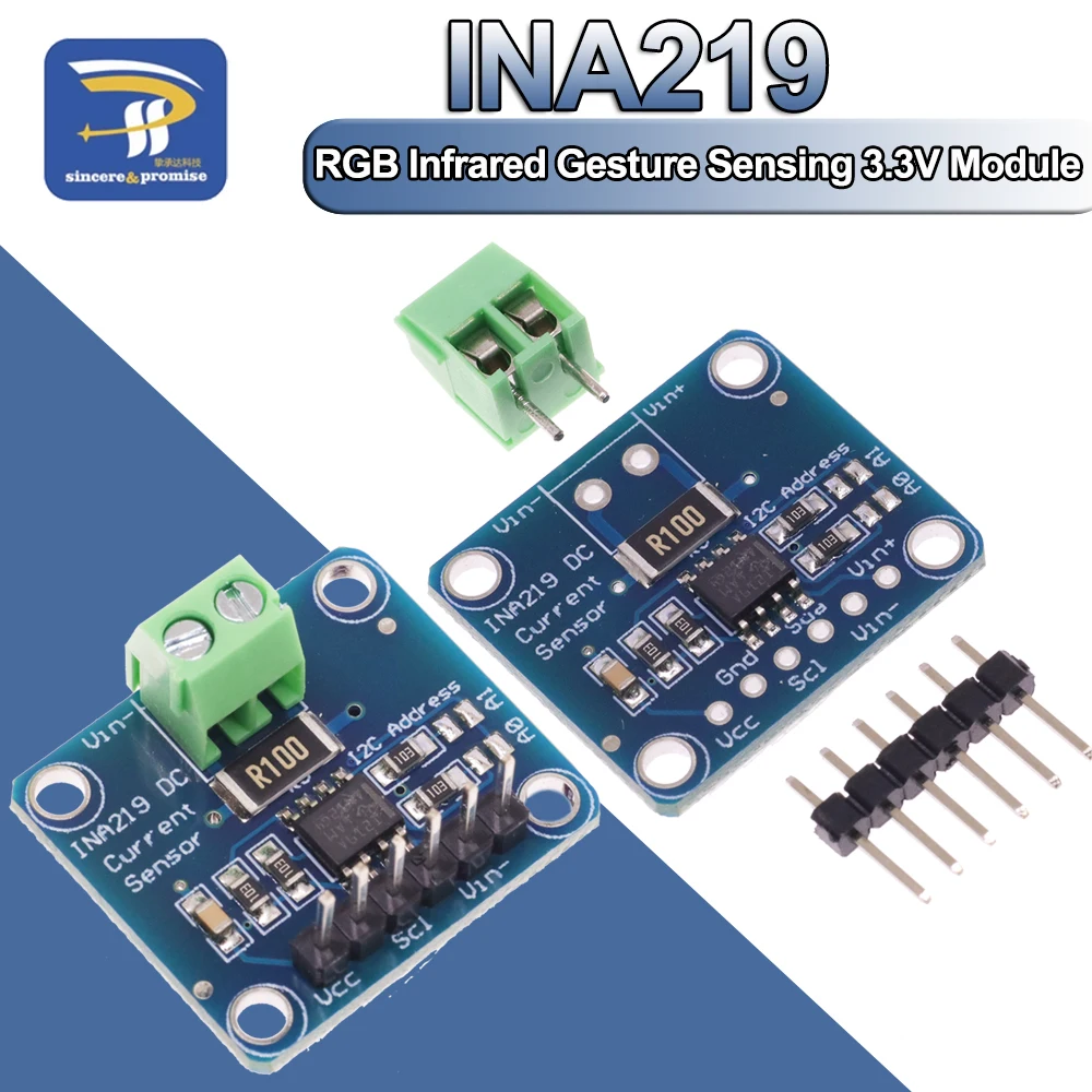 INA219 GY-219 Sensor de Alimentação, Breakout Módulo Board, I2C Interface, High Side DC Current, Arduino DIY