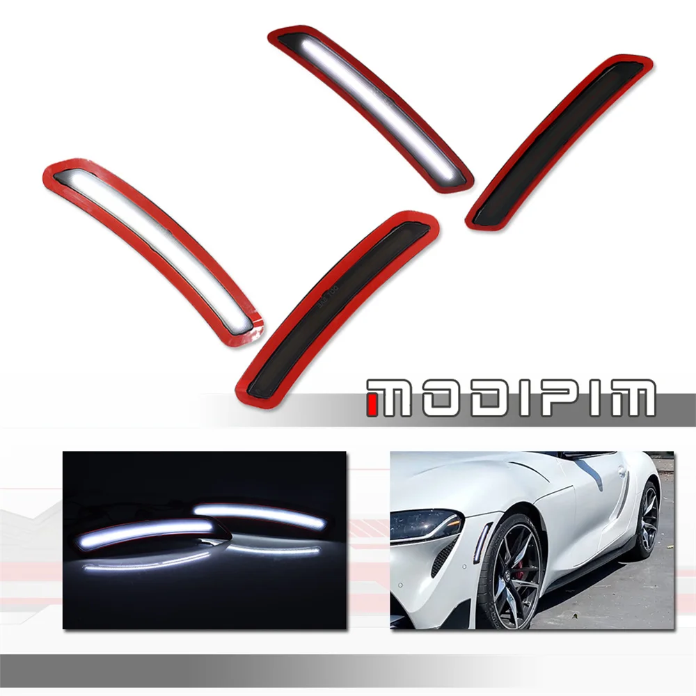 

Amber / Red / White LED Car Front / Rear Bumper Side Marker Lights For Toyota GR Supra 2020 2021 2022 2023 2024 Parking Lights