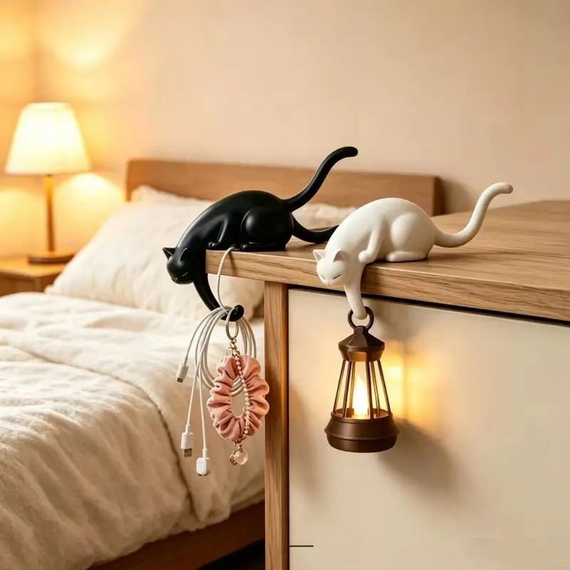 Inverted Inverted Cat Tail Hook Rack 3D Printing Animal Shape Hook Wall Ornaments Creative Cat Lantern Desktop Decoration Gift Key Chain - Aliexpress Deal