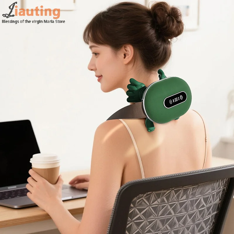 مدلك الرقبة مع محاكاة اليد الحقيقية اللاسلكية المحمولة مدلك الرقبة والظهر 4D تصميم تدليك العجن لتخفيف الآلام