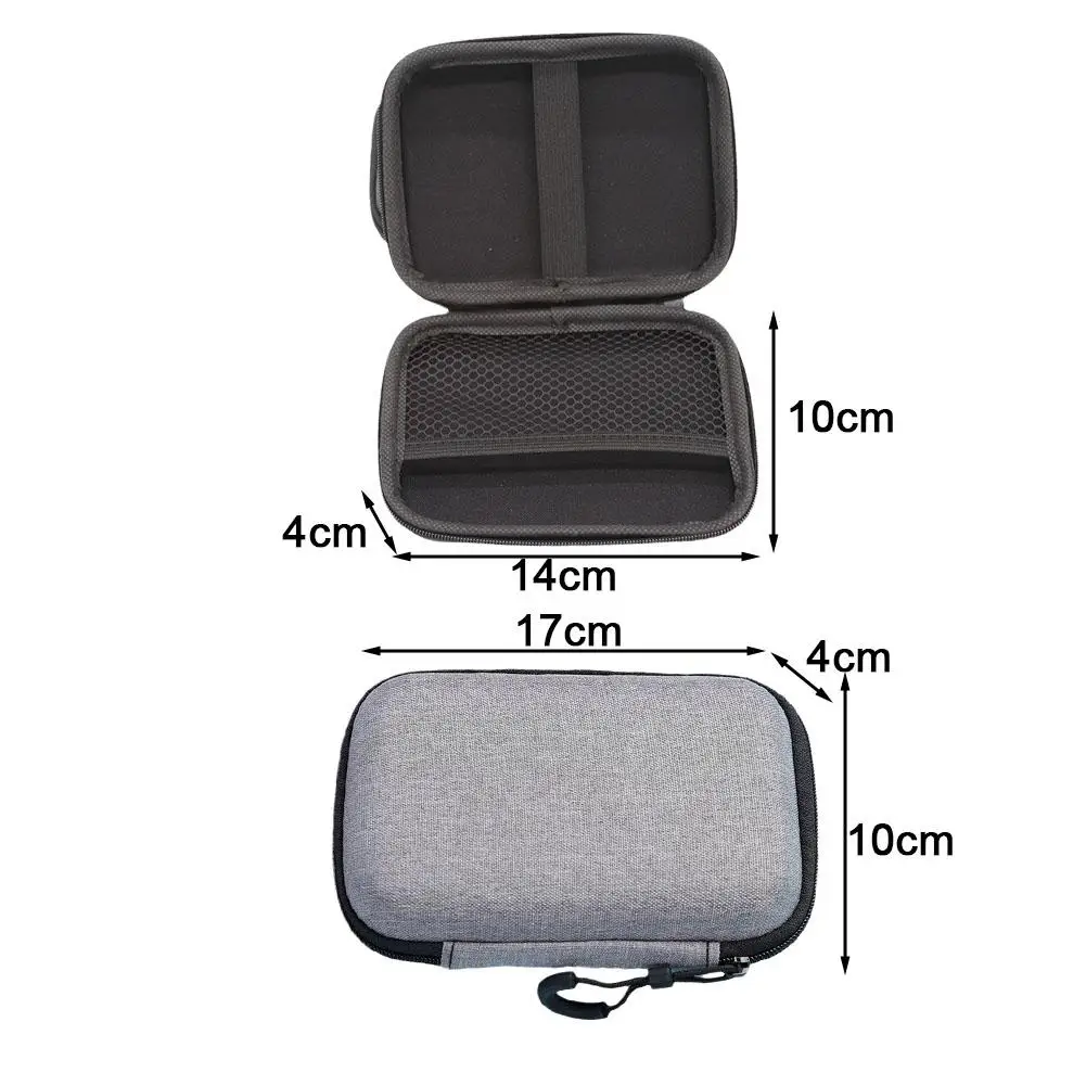 For R36S/R35S Game Console Storage Box EVA Portable Mini Bag For R36S / R35S Protective Bag Carrying Case Black/Gray