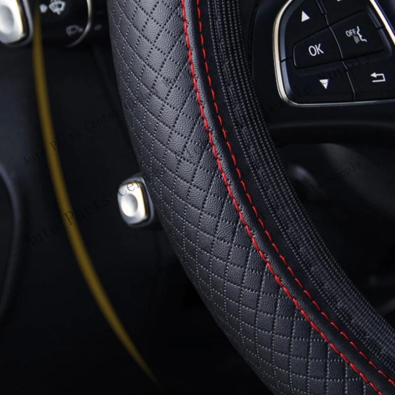 L+ 15,034; Universal Car Steering Wheel Cover PU Leather Good Grip Auto Car Accessories